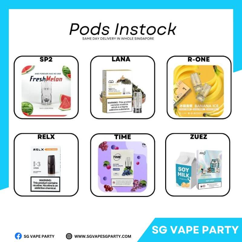 SG VAPE PODS INSTOCK