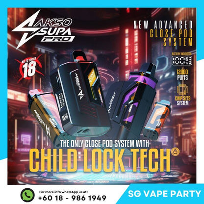 AKSO-SUPA-PRO-12PUFFS-SG-Vape-Party