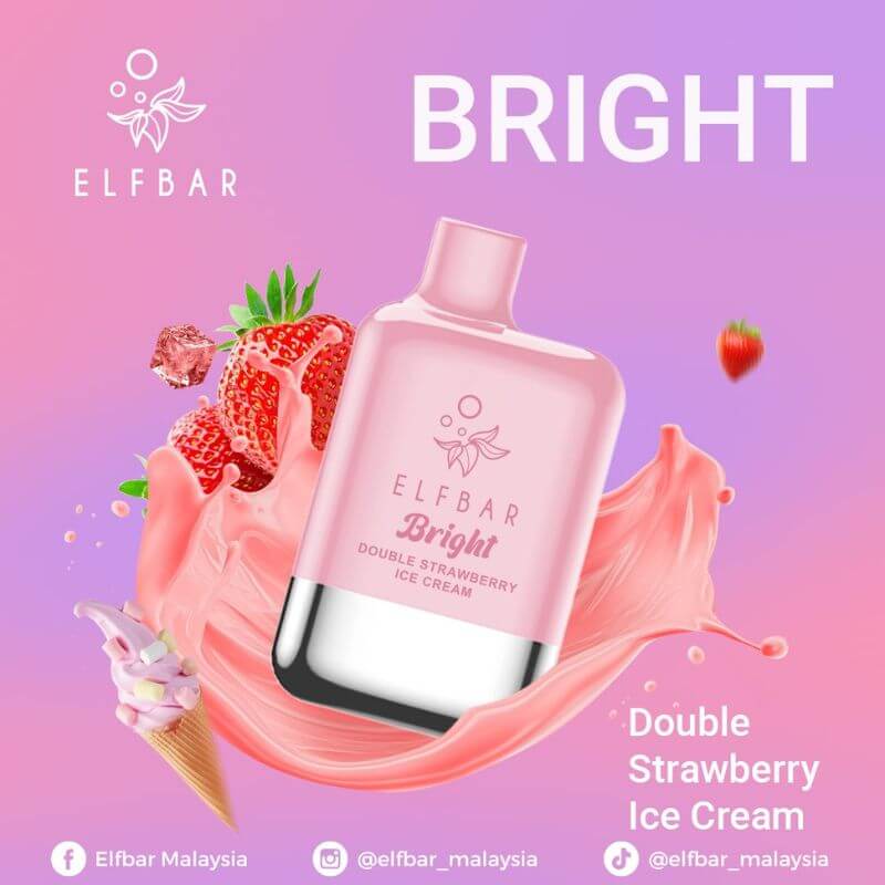 ELFBAR-BRIGHT-DOUBLE-STRAWBERRY-ICE-CREAM-SG-Vape-Party