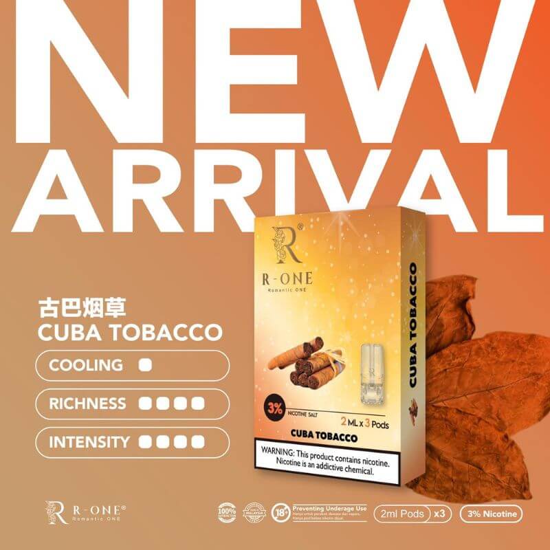 R-ONE-PODS-CUBA-TOBACCO-SG-Vape-SG-Party