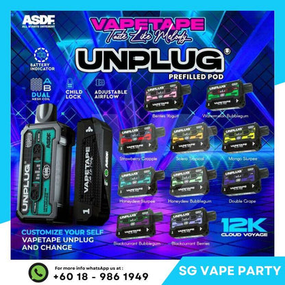 VAPETAPE-UNPLUG-12000-Puffs-SG-Vape-Party