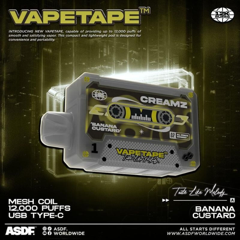 VAPETAPE 12000 BANANA CUSTARD