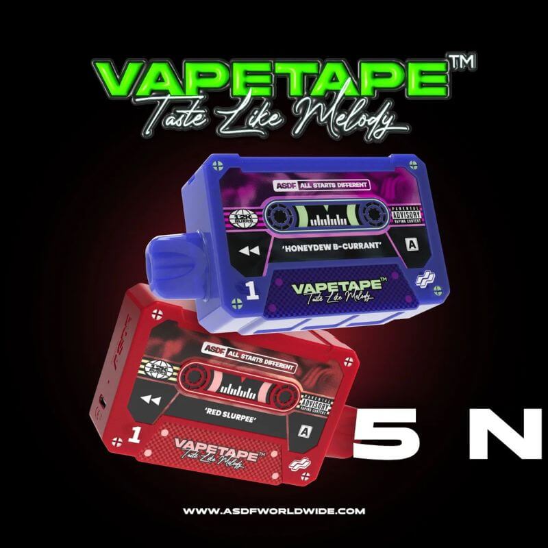 VAPETAPE 12000 HONEYDEW BLACKCURRANT &amp; VAPETAPE 12000 RED SLURPEE