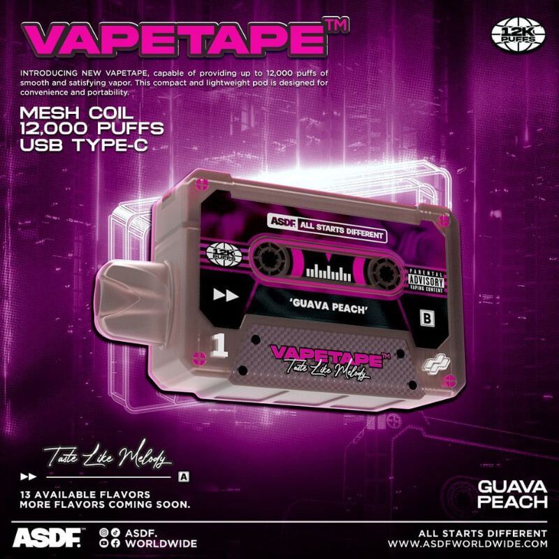 VAPETAPE 12000 GUAVA PEACH