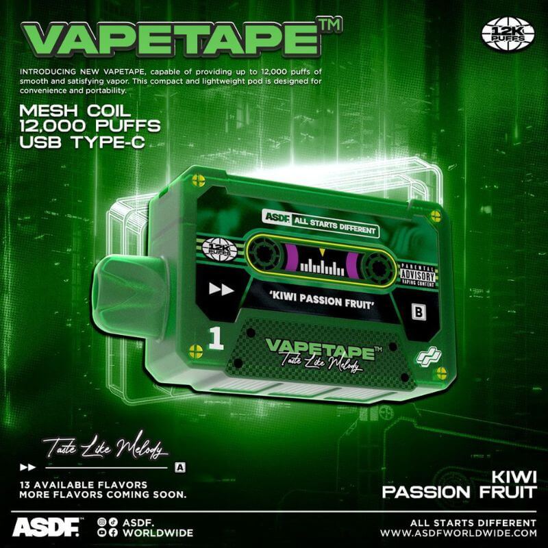 VAPETAPE 12000 KIWI PASSION FRUIT