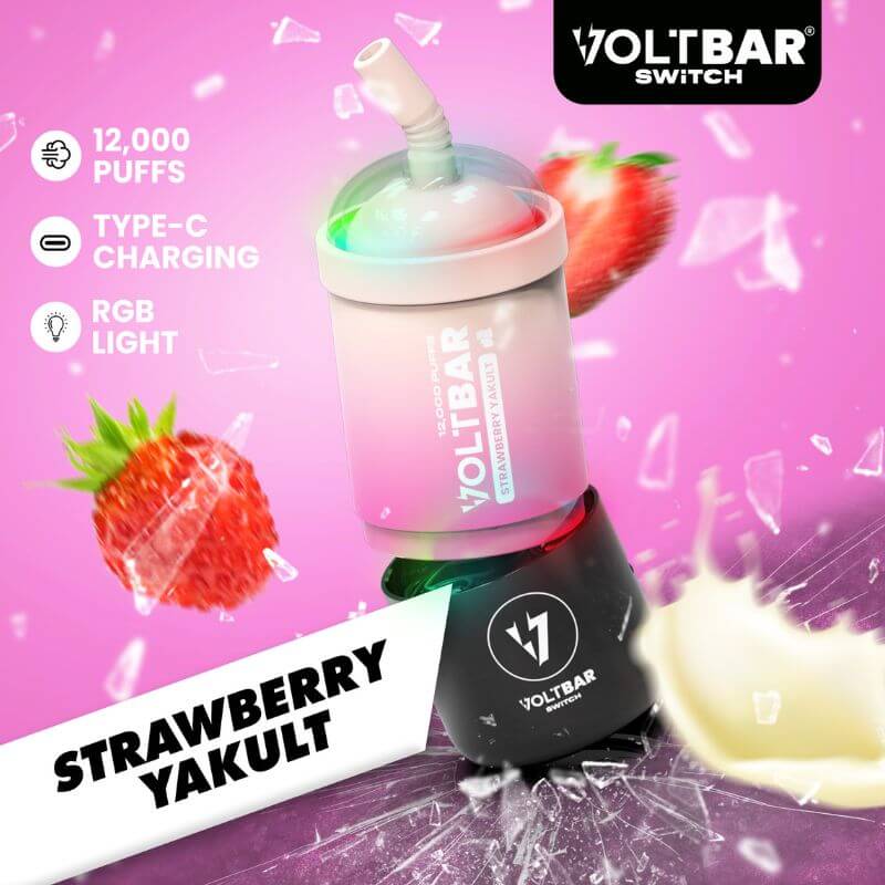     VOLTBAR-SWITCH-12000-STRAWBERRY-YAKULT-SG-Vape-Party